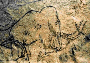 cave painting of mammoth