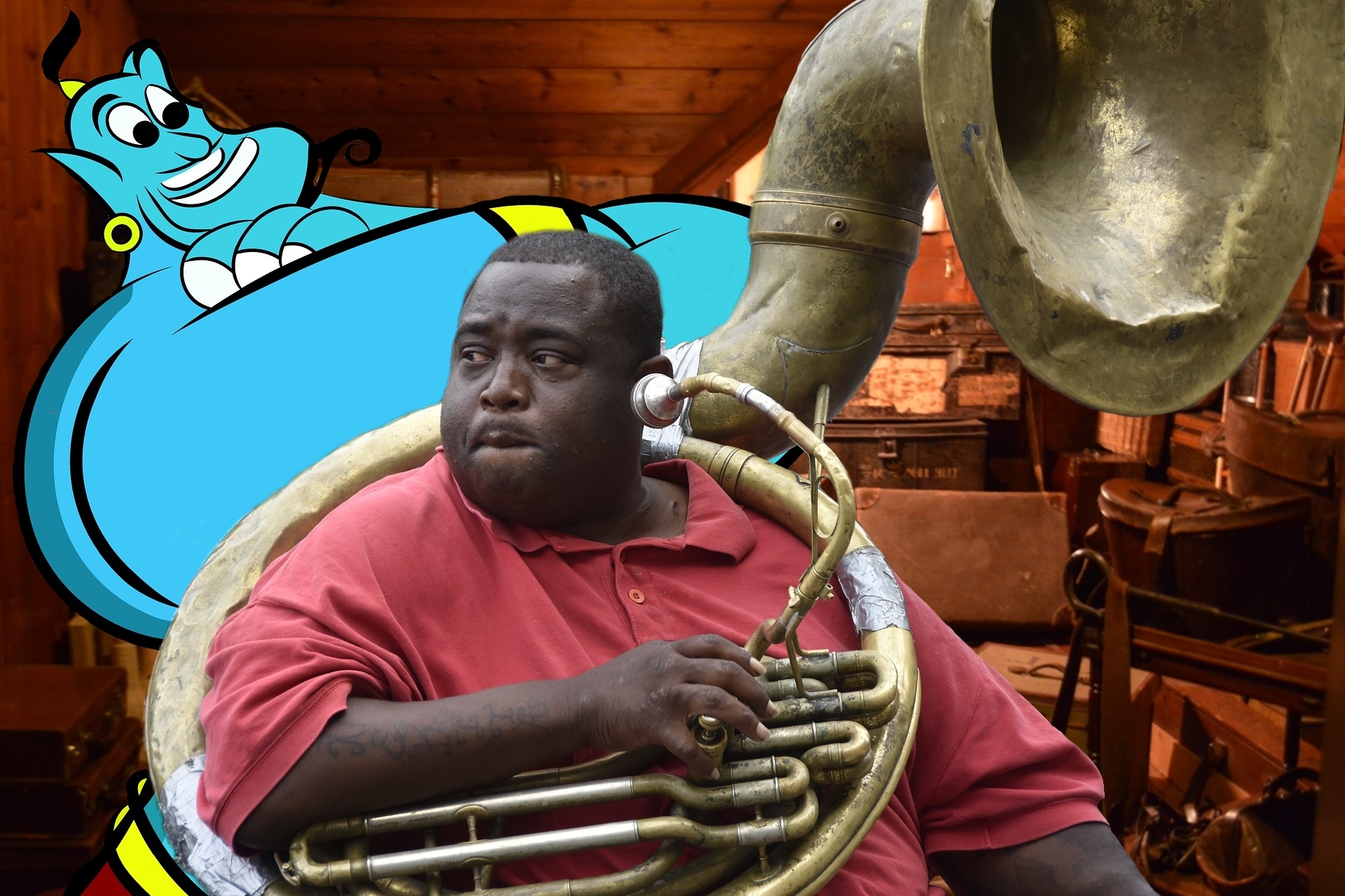 Genie and tuba